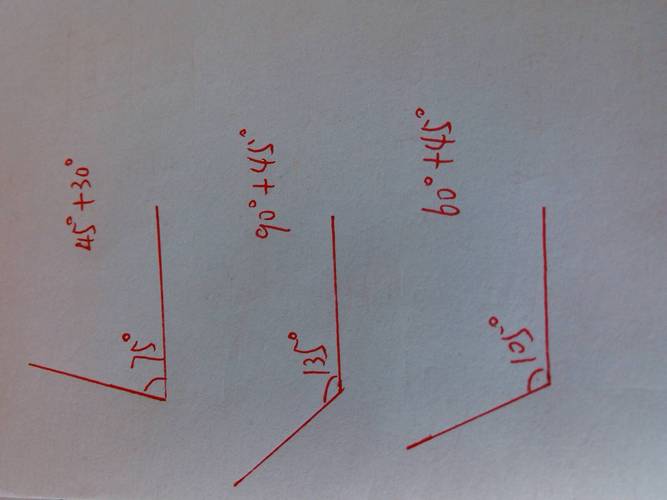 请你用三角尺画出下面各角. 75° 135° 105