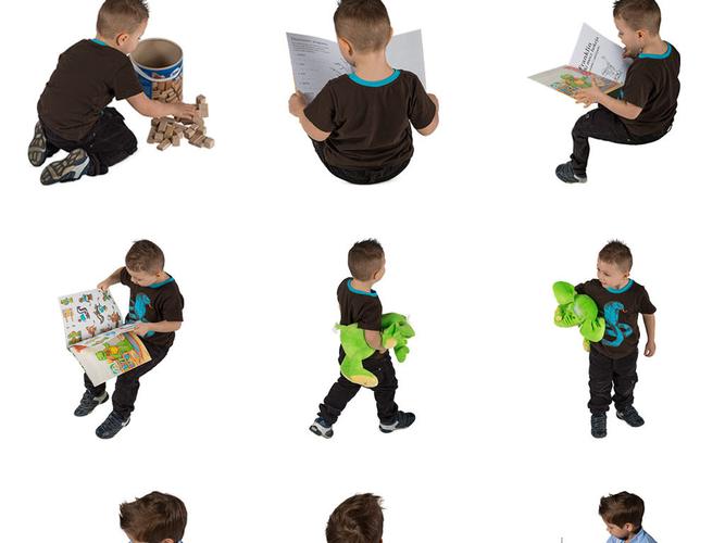 国外儿童人物各种动作姿势png素材