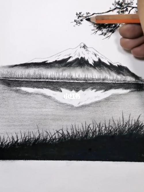 雪山风景就这么画,30秒教您画好雪山素描_素描_风景_湖南师范大学(南