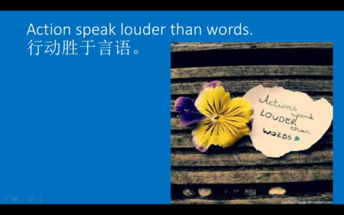 action speak louder than words是什么意思