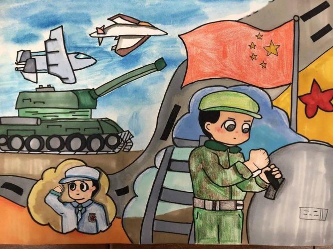 新风尚小小少年志向大颗颗童心绘国防