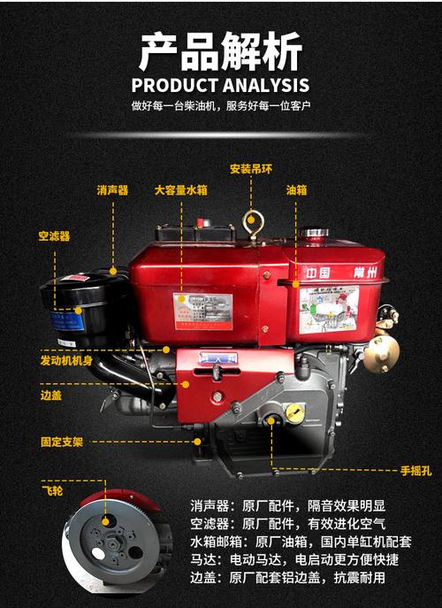 常州r190r192单缸小型柴油机 10马力11匹水冷直喷手/电启动空压机