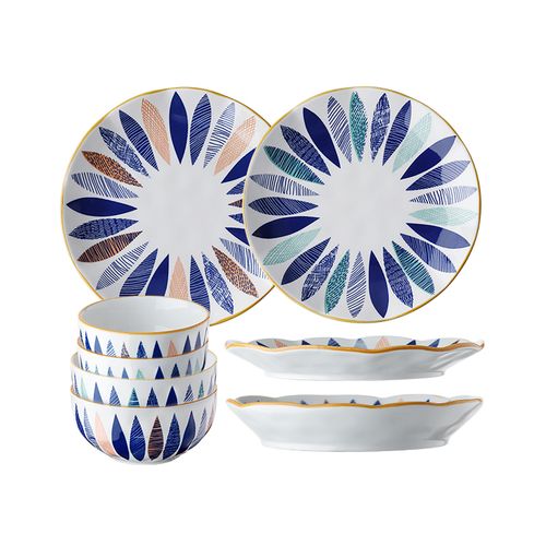 光一小碗碟套装家用餐具碗盘创意盘子个性日式北欧组合可爱中国风ins