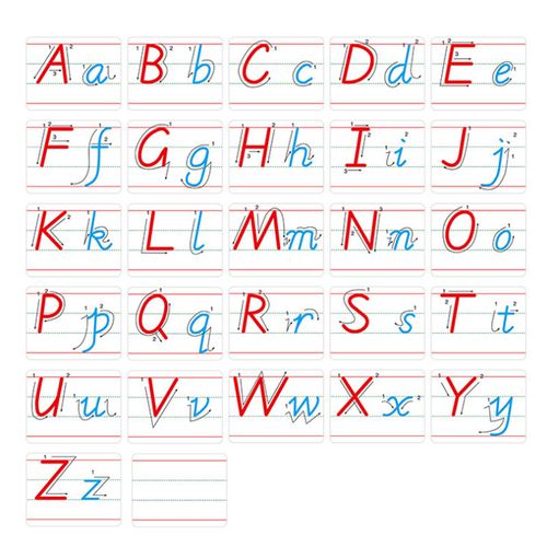 英文26个大小写字母磁性卡片超大号笔顺英文字母贴教学黑板贴教具
