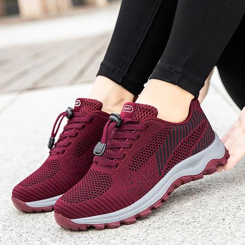 得知足力健身体老人鞋女鞋妈妈健步鞋软底透气网面鞋防滑旗舰店老北京