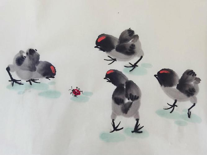 云上冬令营∣国画小鸡(一)