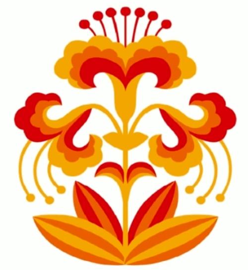 1,对称式单独纹样