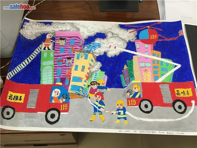 绘画作品:高处灭火_消防安全_安全管理网