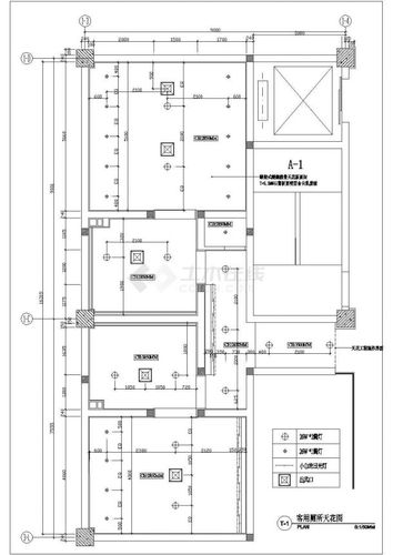 某商场卫生间建筑cad平面设计施工图