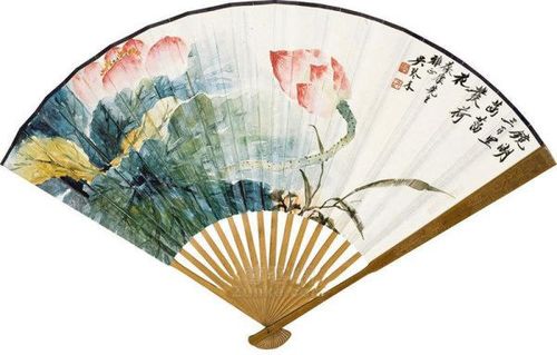 【国画】扇面荷花·折扇篇