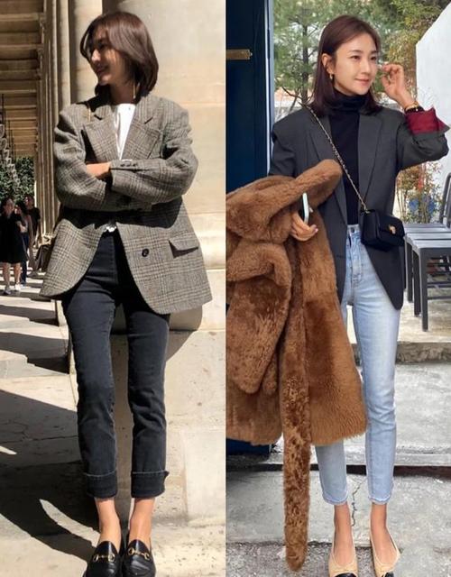 高腰紧身牛仔裤属于韩系基础单品,实用还百搭,夏季可以搭配宽松上衣