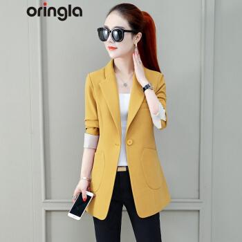 欧润娜 春秋女士小西装女外套秋季新款中长款上衣气质