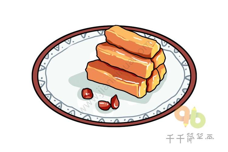 福建美食 枕头饼简笔画-儿童简笔画大全