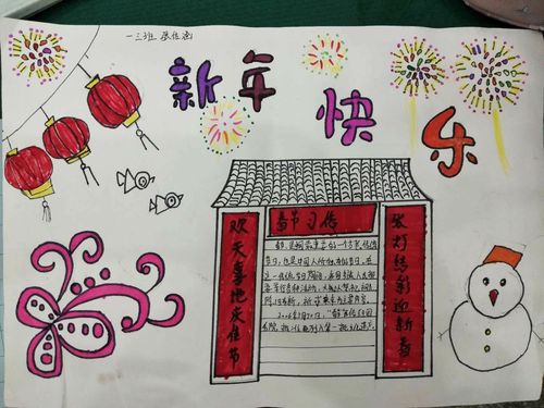一年级学生2019新年绘画作品