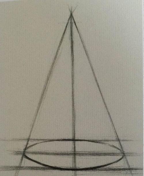 素描学习第八课《圆锥体的画法》