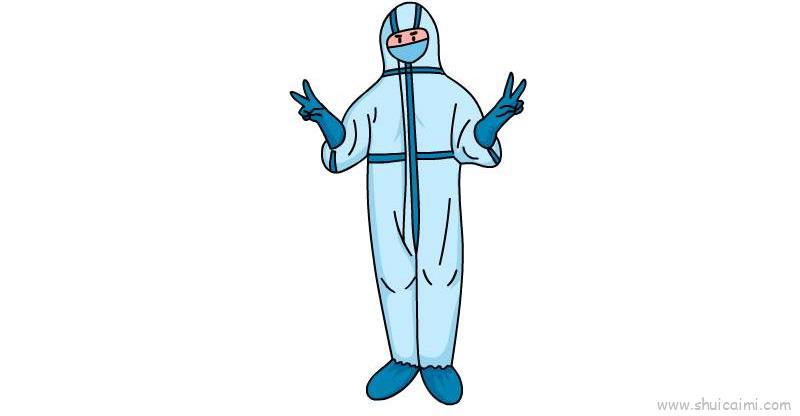 穿防护衣服儿童画怎么画穿防护衣服简笔画简单