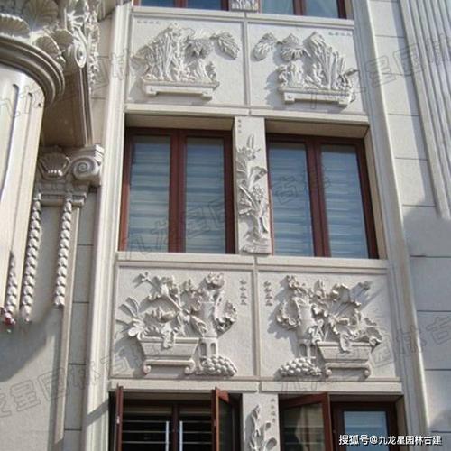 别墅外墙浮雕图片大全私人定制别墅石材干挂浮雕福建石材浮雕