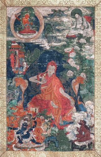 17世纪 唐卡 萨迦祖师,萨迦班智达