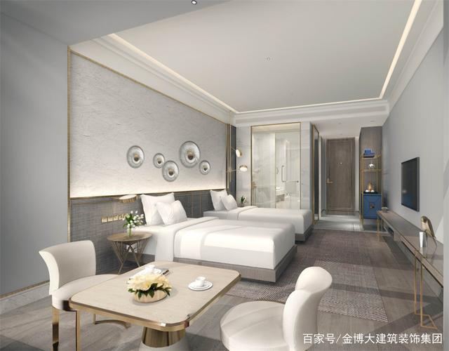 郑州酒店设计公司港丽轻奢风精品酒店装修案例