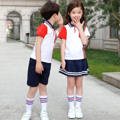 新款新品来袭幼儿园园服短袖套装儿童班服夏季款2020英伦风小学生