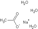 醋酸钠,三水结构式