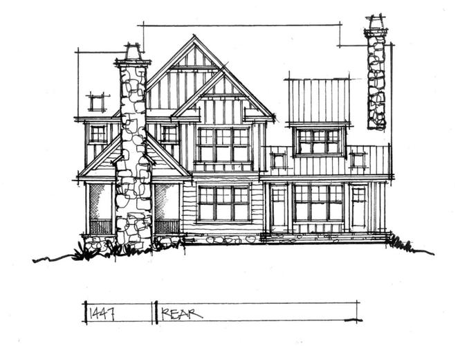 手绘别墅设计手稿!