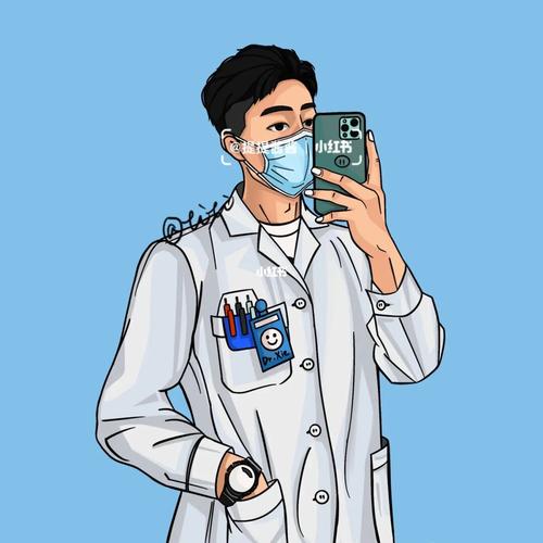 手绘头像|男医生头像