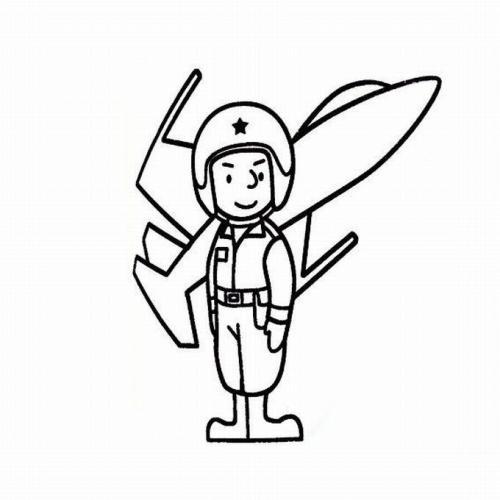 军人职业具士兵简笔画大全及画法步骤海军军人简笔怎么画军人