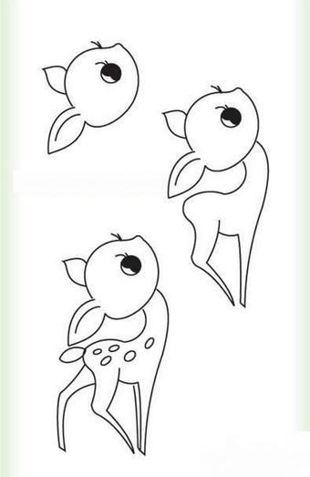小鹿怎么画