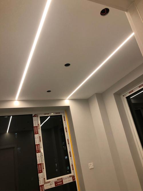 嵌入式线条灯 智能暗装灯槽led客厅线型灯过道明装黑色线形线性灯