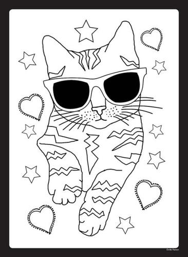 简笔画白色猫怎么涂色