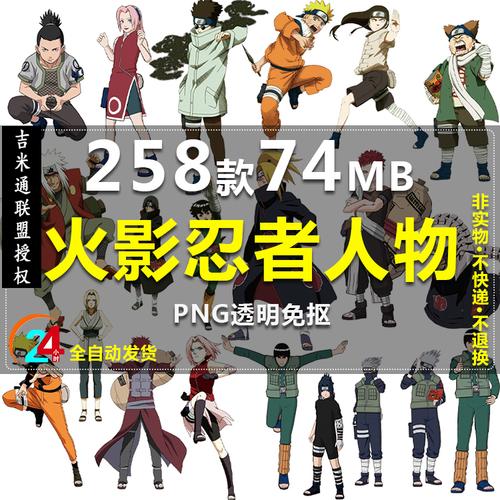 插画火影忍者动漫绘画人物png免抠ps设计画元素设计素材\源文件