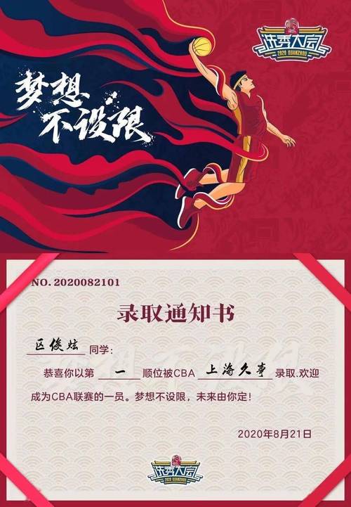 刚刚,这位蓬江帅哥成为2020年cba选秀状元