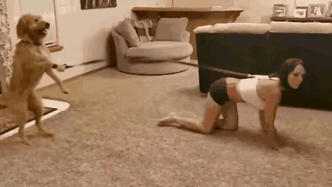 搞笑动图妹子太皮了我要把她收了免得祸害别人