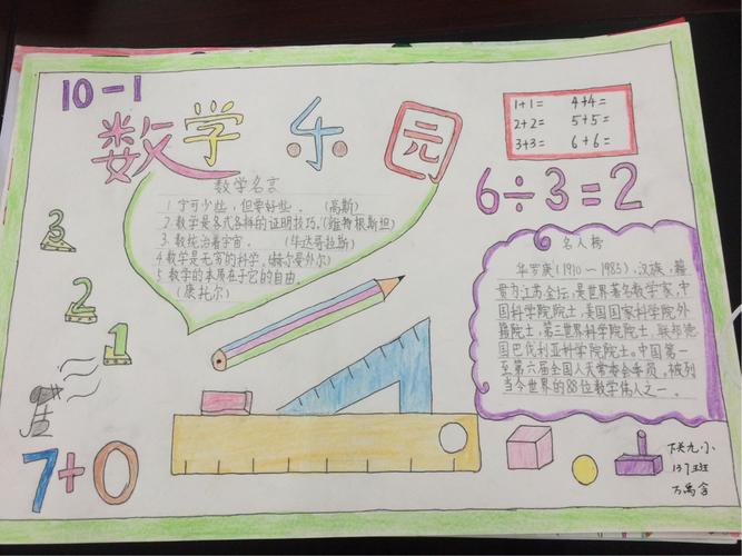 下关九小137班数学百科手抄报