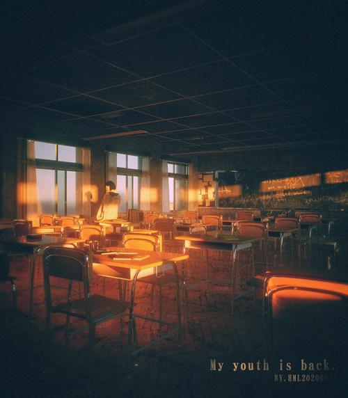 黄昏,空荡荡的教室,他和她