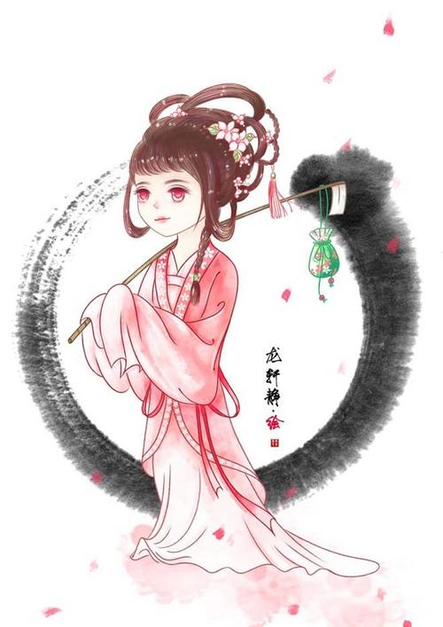 黛玉葬花# #红楼梦萌图# 小小黛玉~..