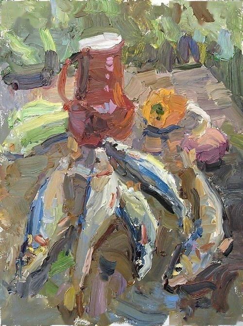 亚历山大·库里什用厚重的笔触速写式方法记录第一印象