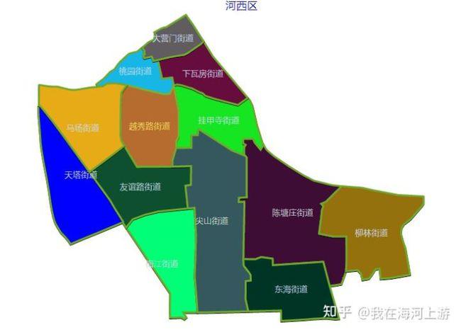 天津市市内六区和环城四区区域划分