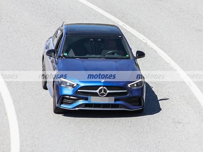 奔驰c级插电混合车型谍照 搭载插混系统