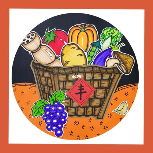 儿童创意画《菜篮子》_菜篮子_创意画_儿童画_创意儿童画_文化_绘画