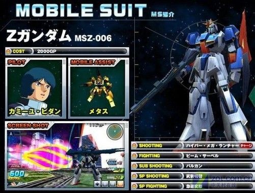 《高达vs高达》登场机体不完全图鉴