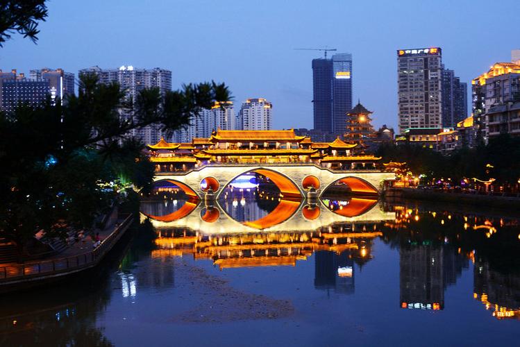 成都美景-府河廊桥