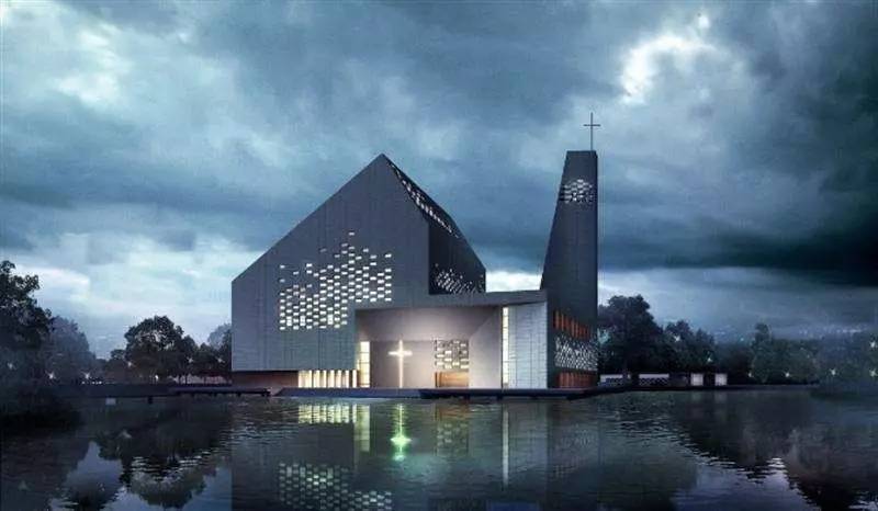 极具现代化风格的相城基督教堂