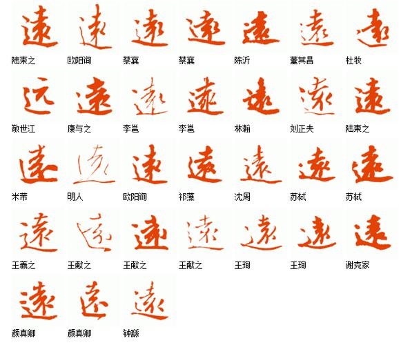 求 段宁毛笔行书 逺字 或者 软件