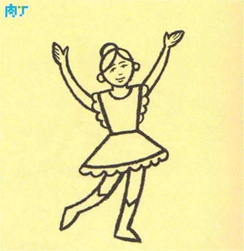 简笔画人物 杂技空中飞人画法详细步骤教程◆肉丁儿童网