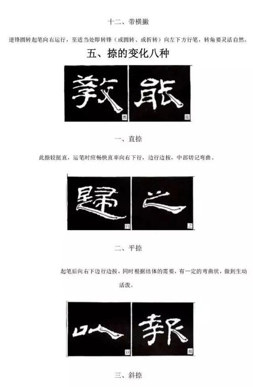 隶书习字入门书法图文教程