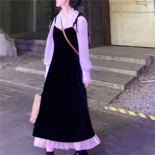 2021年女装春夏流行色,2021年最流行的女装 【连衣夏季新款】两2021年春夏新款女装法式吊带连衣白色蕾丝衬衫上衣