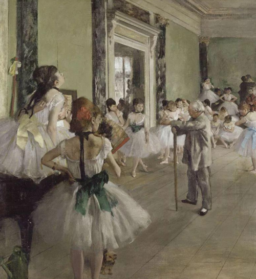 芭蕾舞女画中较有代表性的一幅埃德加德加著名油画作品舞蹈教室