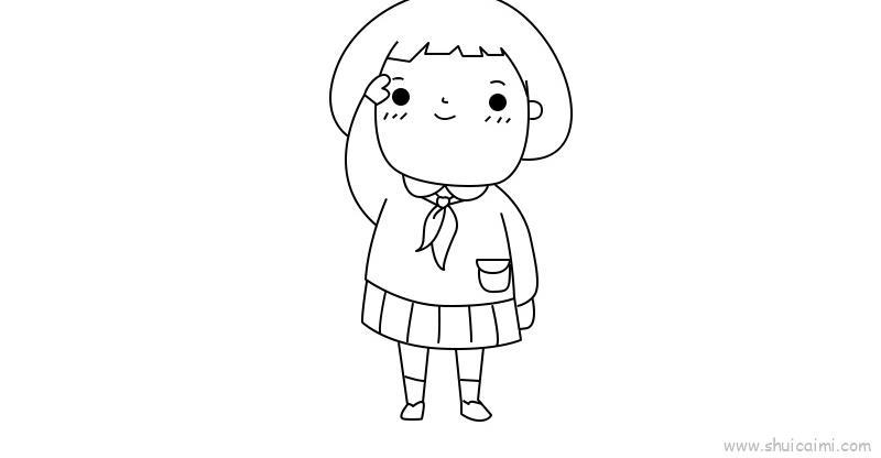 少先队员儿童画怎么画少先队员简笔画好看